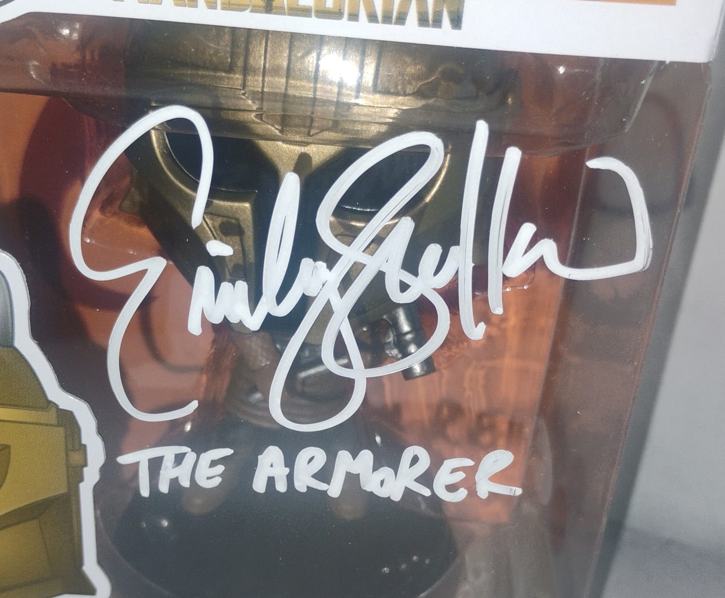 Emily Swallow Hand Signed Autograph Funko Pop JSA COA Star Wars The Armorer