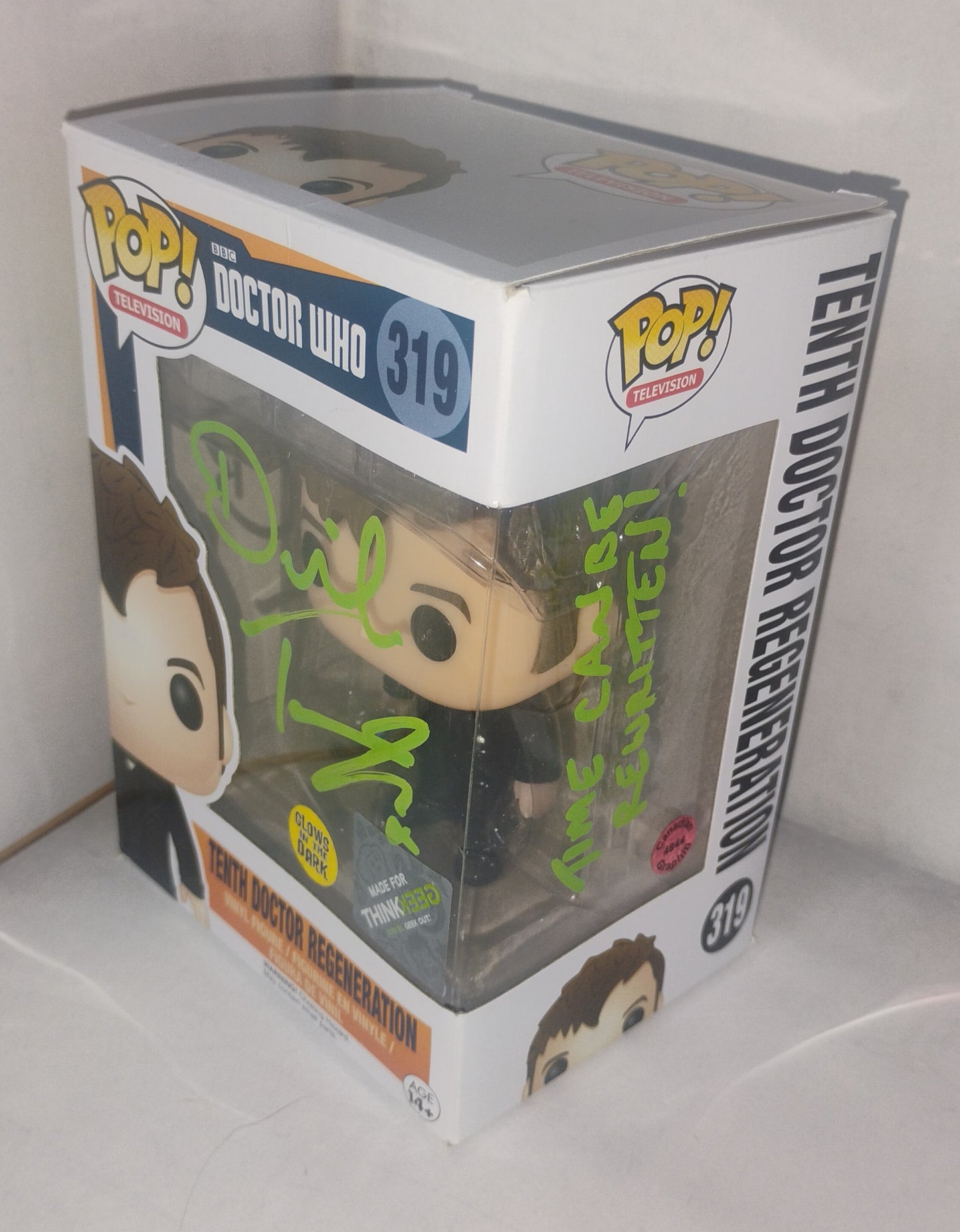 David Tennant Hand Signed Autograph Doctor Who Funko Pop COA