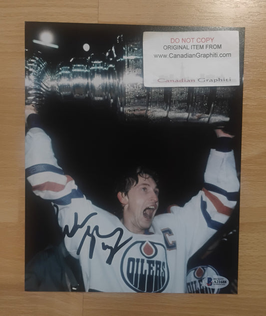 Wayne Gretzky Hand Signed Autograph Photo BAS COA Edmonton Oilers