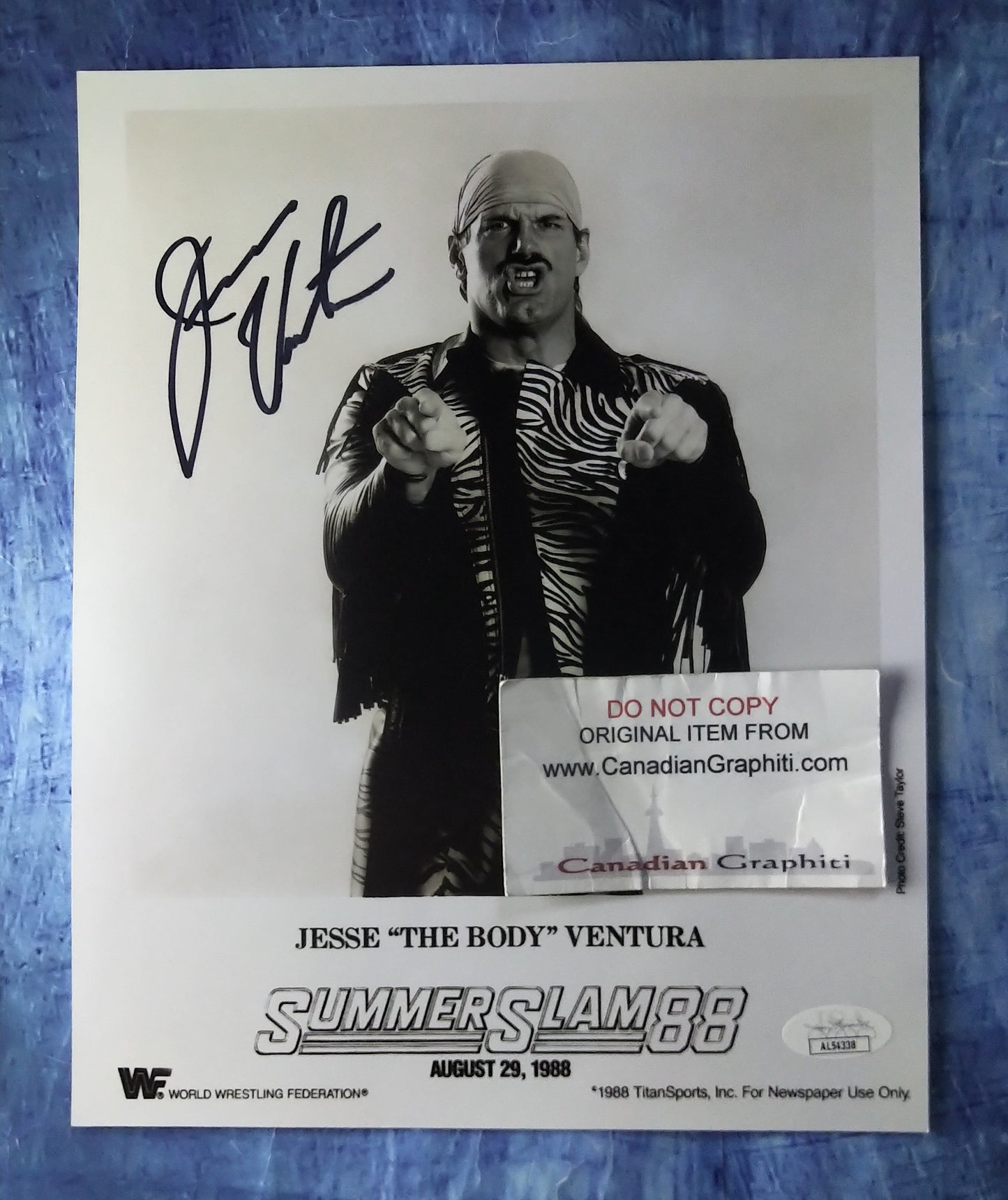 Jesse Ventura Hand Signed Autograph 8x10 Photo COA + JSA