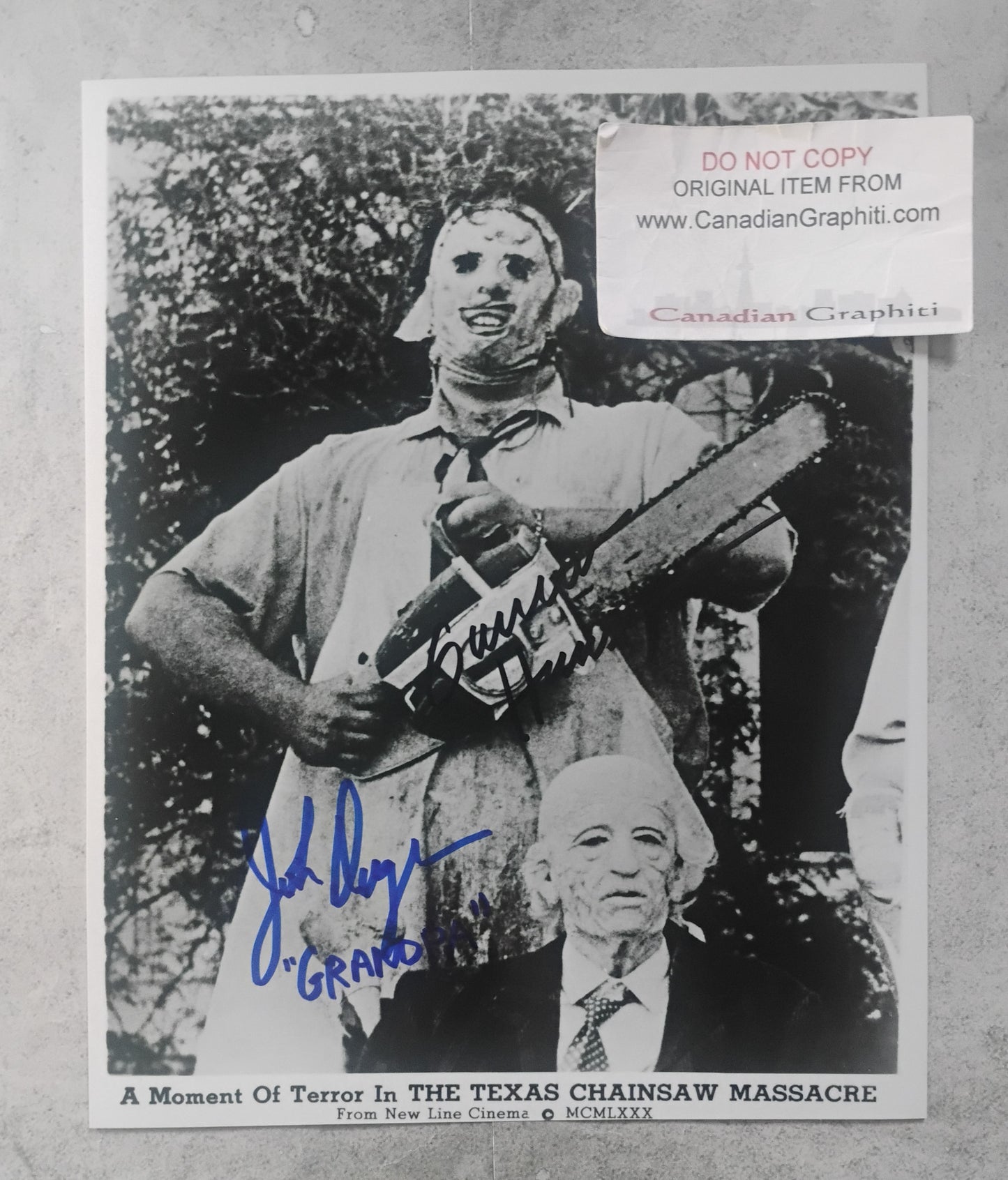 Gunnar Hansen & John Dugan Hand Signed Autograph 8x10 Photo COA Texas Chainsaw Massacre