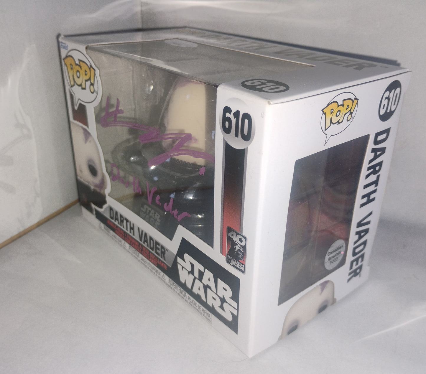 Hayden Christensen Hand Signed Autograph Funko Pop JSA COA Star Wars Darth Vader