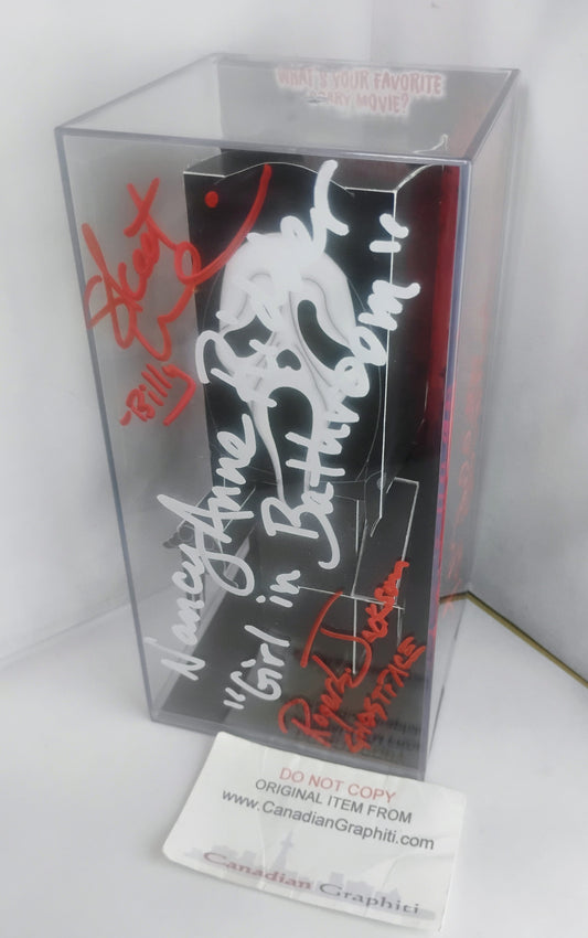 Scream 4x Cast Signed Ghostface COA Skeet Ulrich, Roger L Jackson