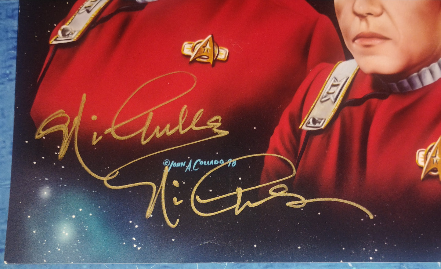 Star Trek Cast Signed 11x14 Photo JSA COA Nichelle Nichols, George Takei, James Doohan & Walter Koenig
