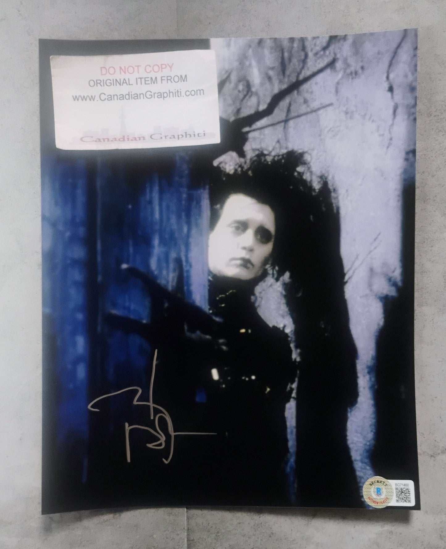 Johnny Depp Hand Signed Autograph 8x10 Photo BAS COA Edward Scissorhands