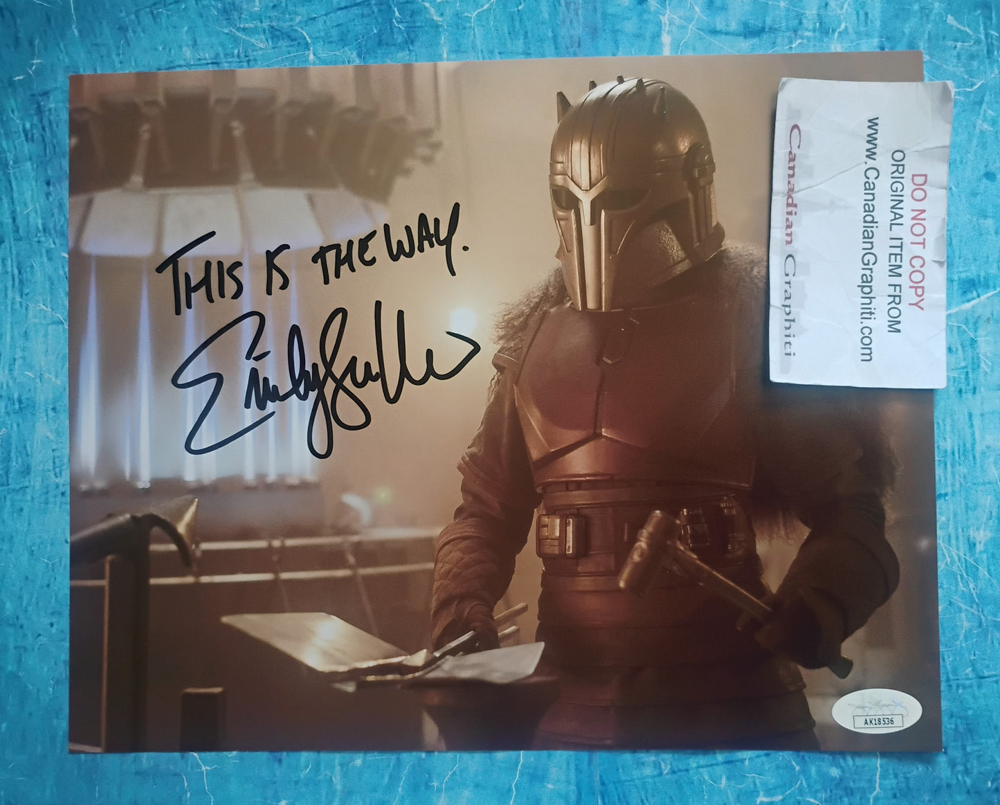 Emily Swallow Hand Signed Autograph 8x10 Photo JSA COA The Mandalorian