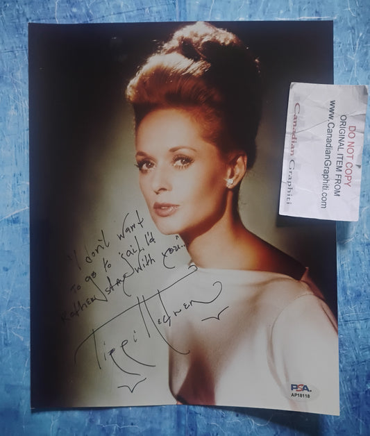 Tippi Hedren Hand Signed Autograph 8x10 Photo PSA COA Marnie