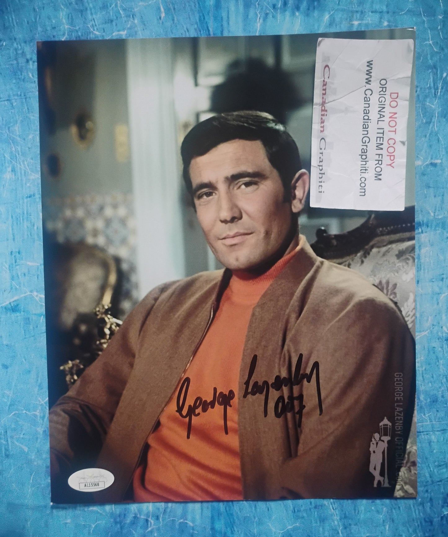 George Lazenby Hand Signed Autograph 8x10 Photo JSA COA James Bond