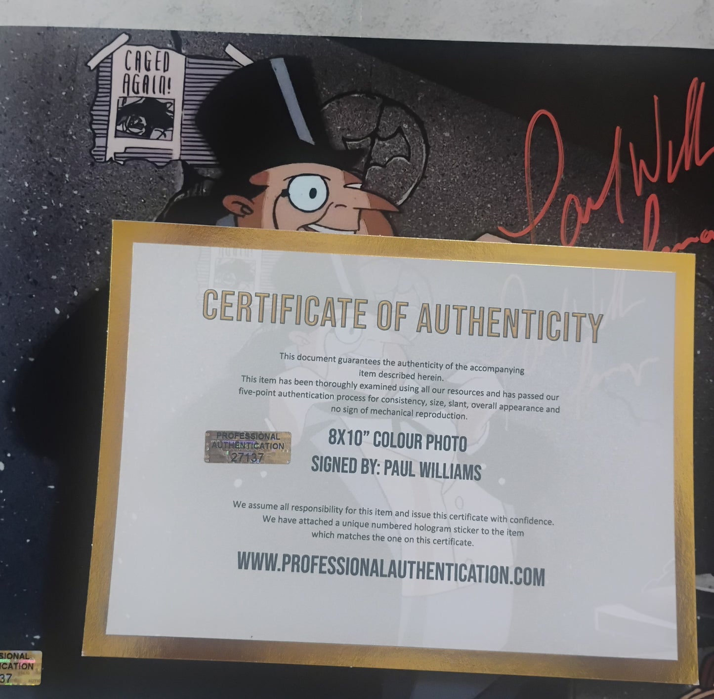 Paul Williams Hand Signed Autograph 8x10 Photo COA Batman Animated Series