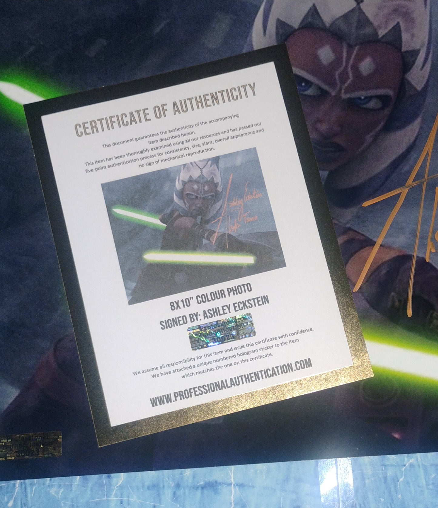 Ashley Eckstein Hand Signed Autograph 8x10 Photo COA Star Wars Clone Wars