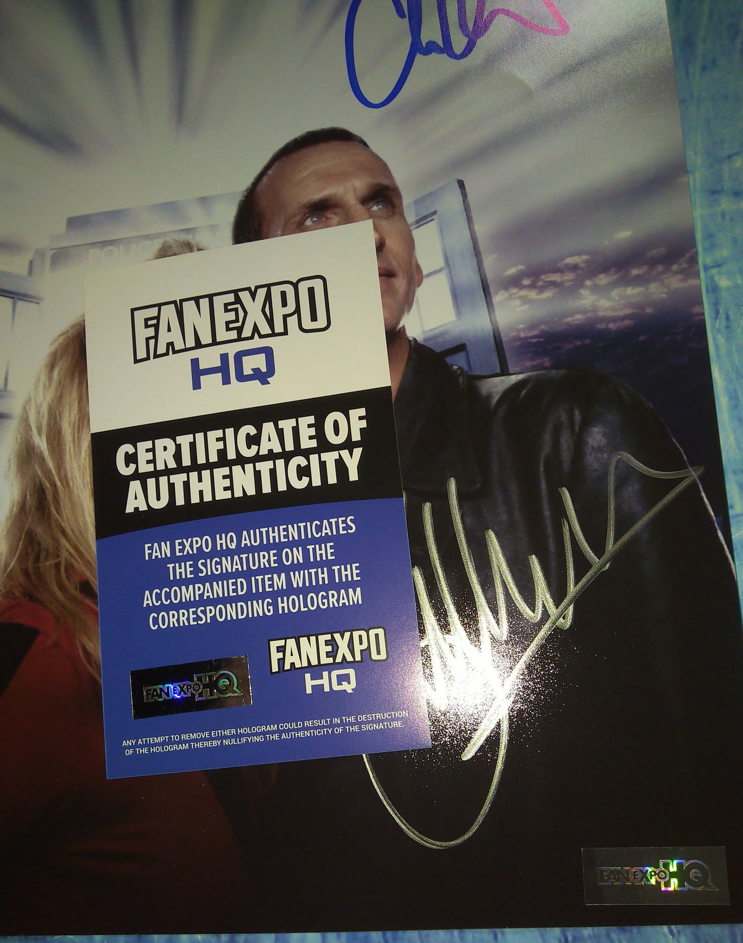 Billie Piper & Christopher Eccleston Hand Signed Autograph 8x10 Photo COA Doctor Who