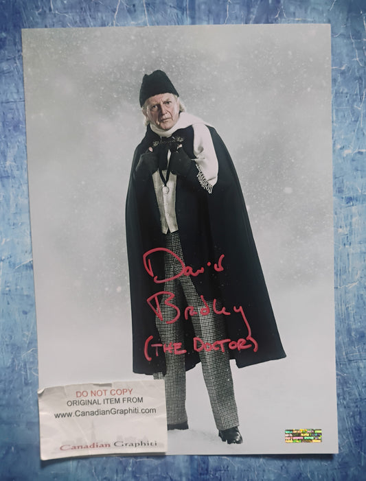 David Bradley Hand Signed Autograph Photo COA Doctor Who
