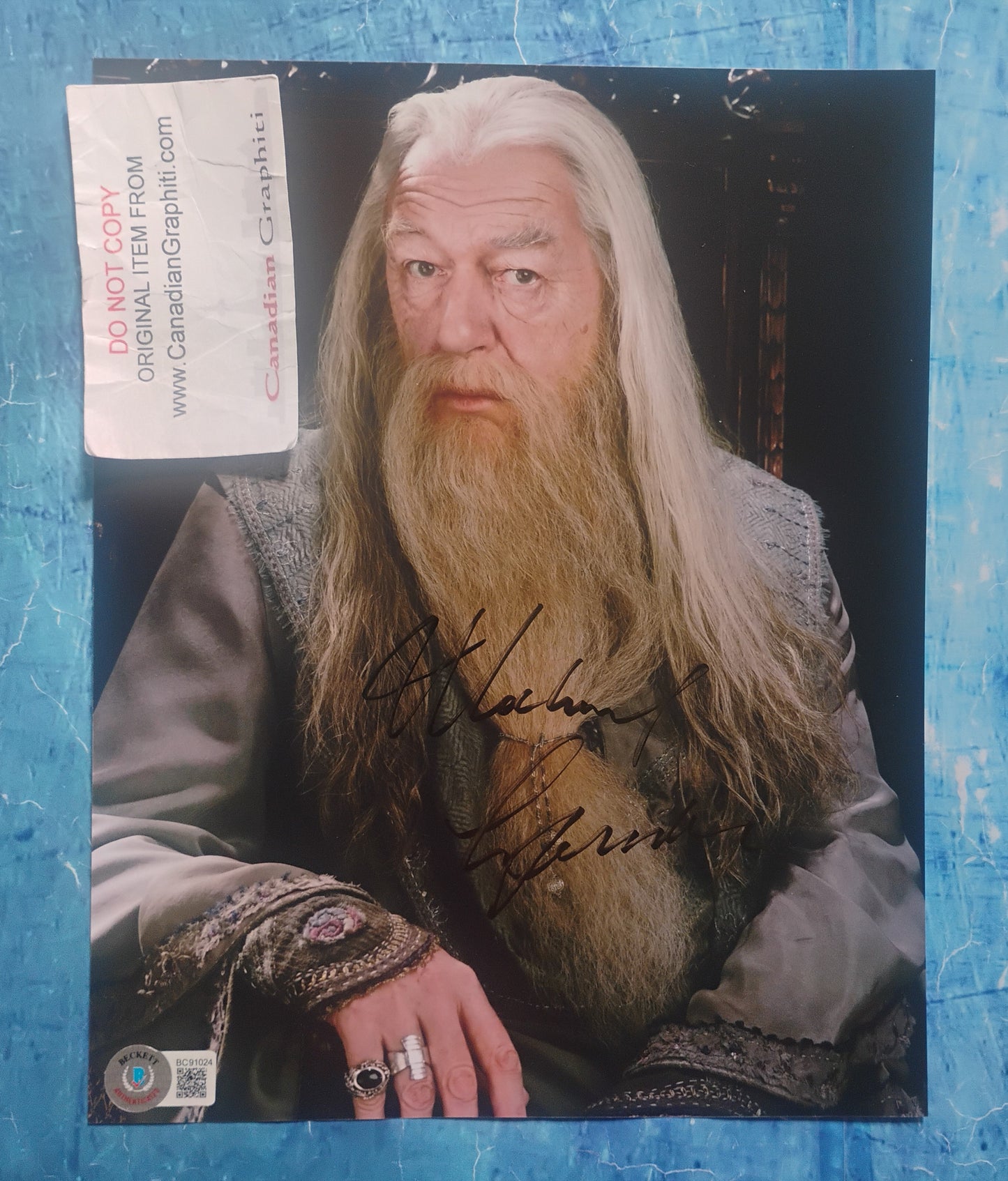 Michael Gambon Hand Signed Autograph 8x10 Photo BAS COA Harry Potter