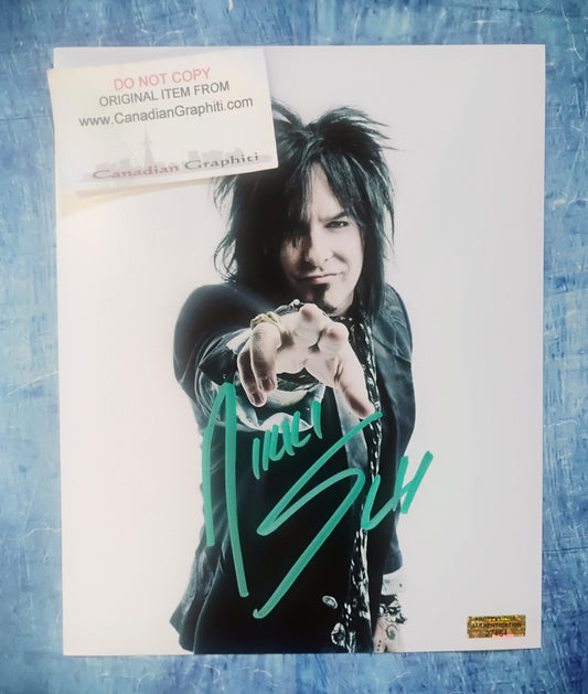 Nikki Sixx Hand Signed Autograph 8x10 Photo COA Motley Crue