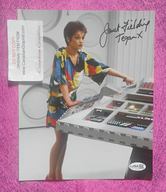 Janet Fielding Hand Signed Autograph 8x10 Photo JSA COA Doctor Who