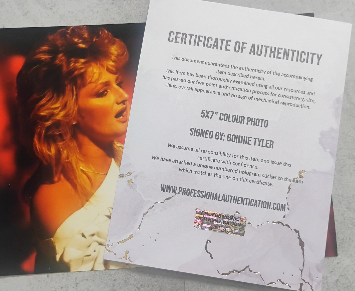 Bonnie Tyler Hand Signed Autograph Photo COA