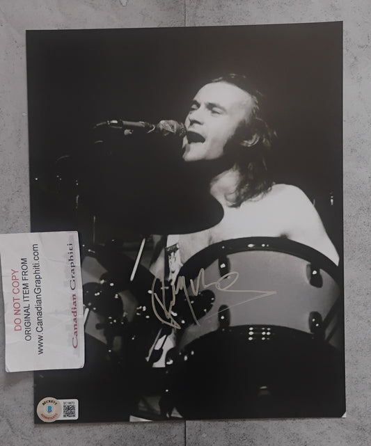 Phil Collins Hand Signed Autograph 8x10 Photo BAS COA
