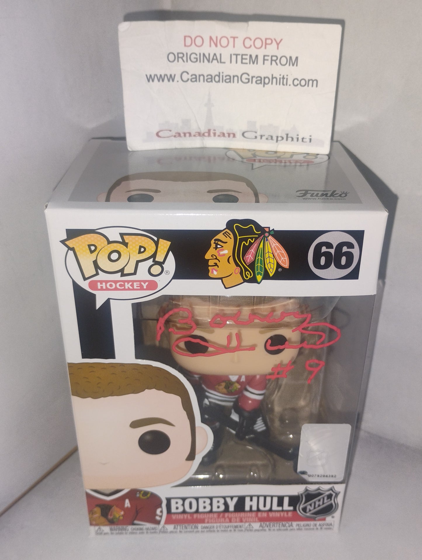 Bobby Hull Hand Signed Autograph Funko Pop COA Chicago Blackhawks