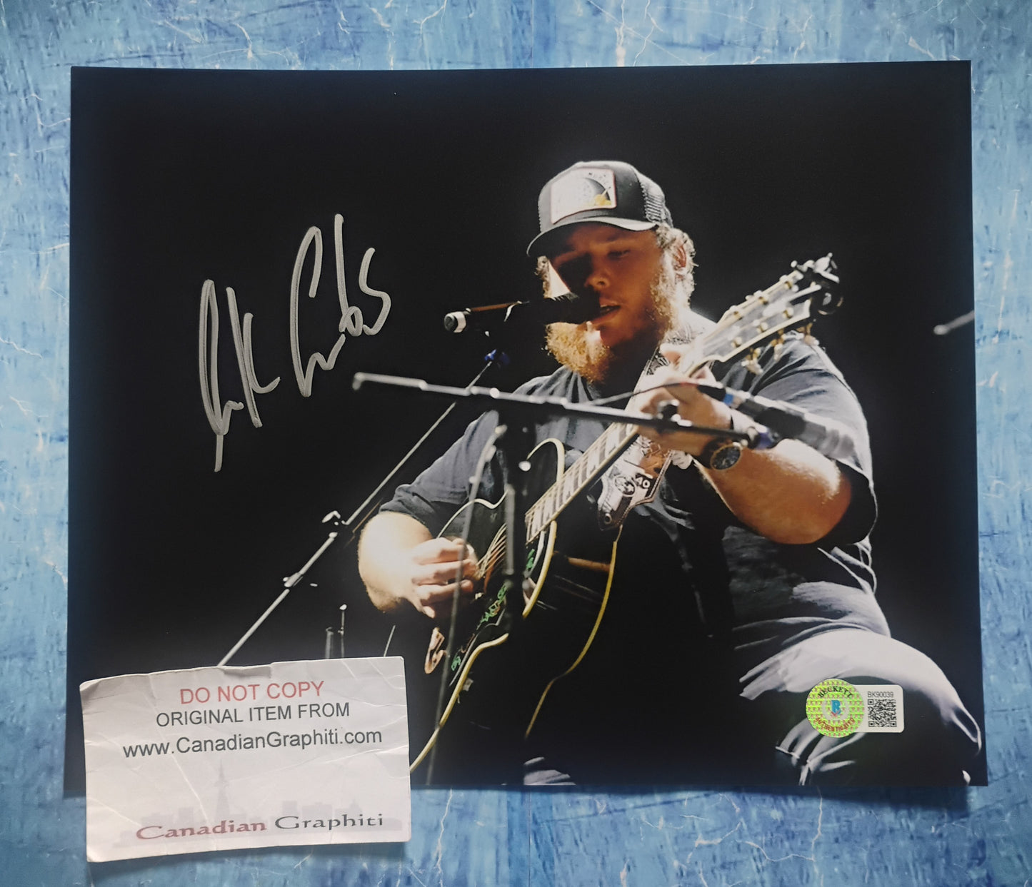 Luke Combs Hand Signed Autograph 8x10 Photo BAS COA