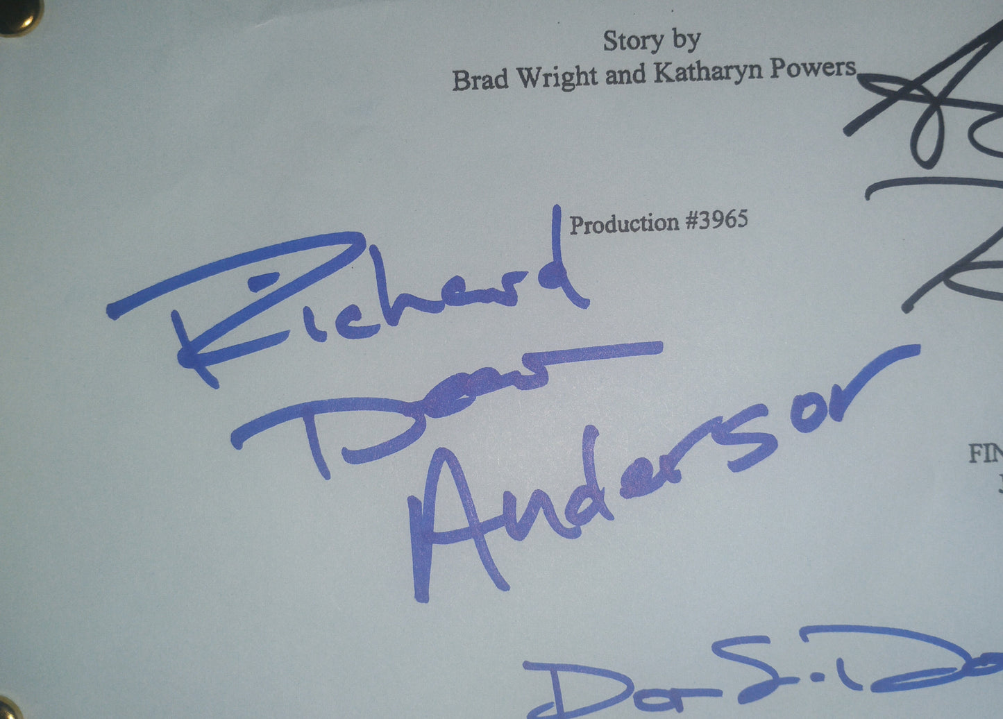 Stargate SG-1 Cast Hand Signed Script COA Richard Dean Anderson, Amanda Tapping, Don S Davis, Michael Shanks