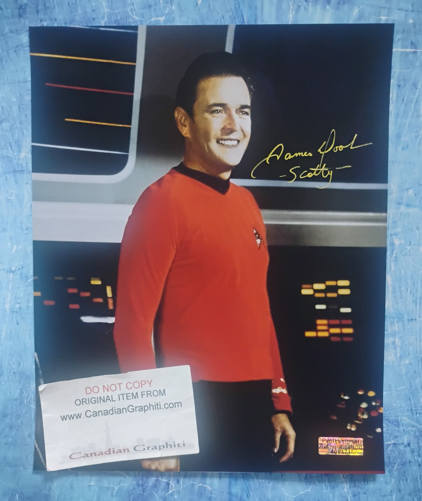 James Doohan Hand Signed Autograph 8x10 Photo COA Star Trek