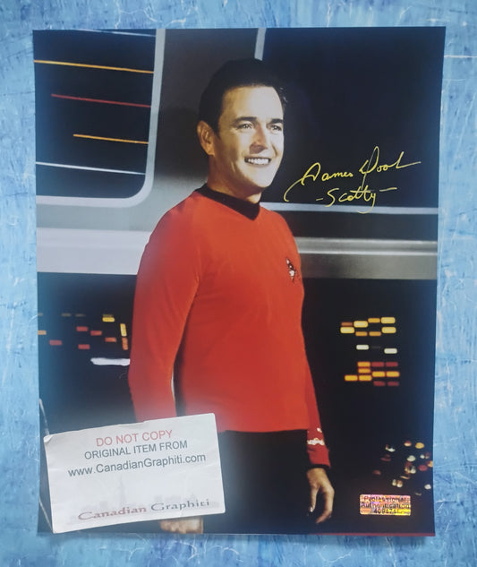 James Doohan Hand Signed Autograph 8x10 Photo COA Star Trek