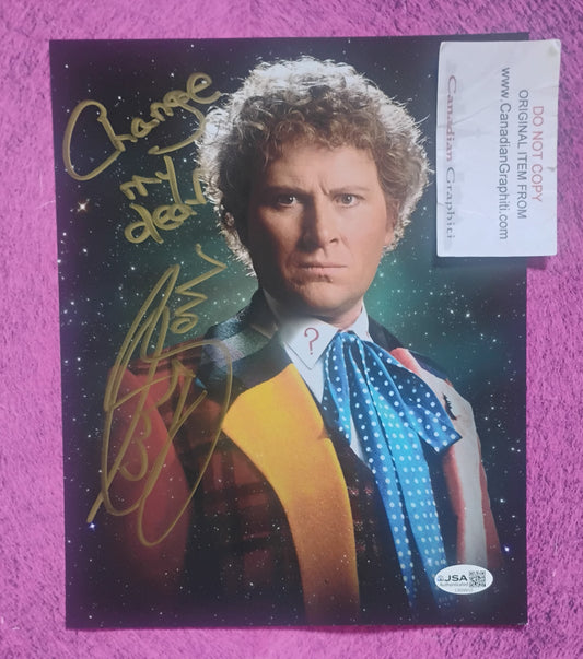 Colin Baker Hand Signed Autograph 8x10 Photo JSA COA Doctor Who