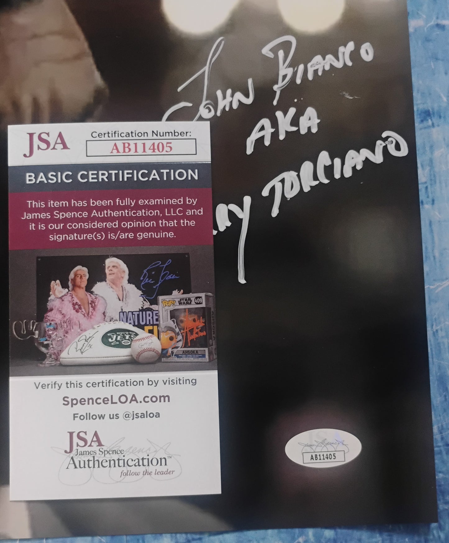John Bianco Hand Signed Autograph 8x10 Photo JSA COA The Sopranos