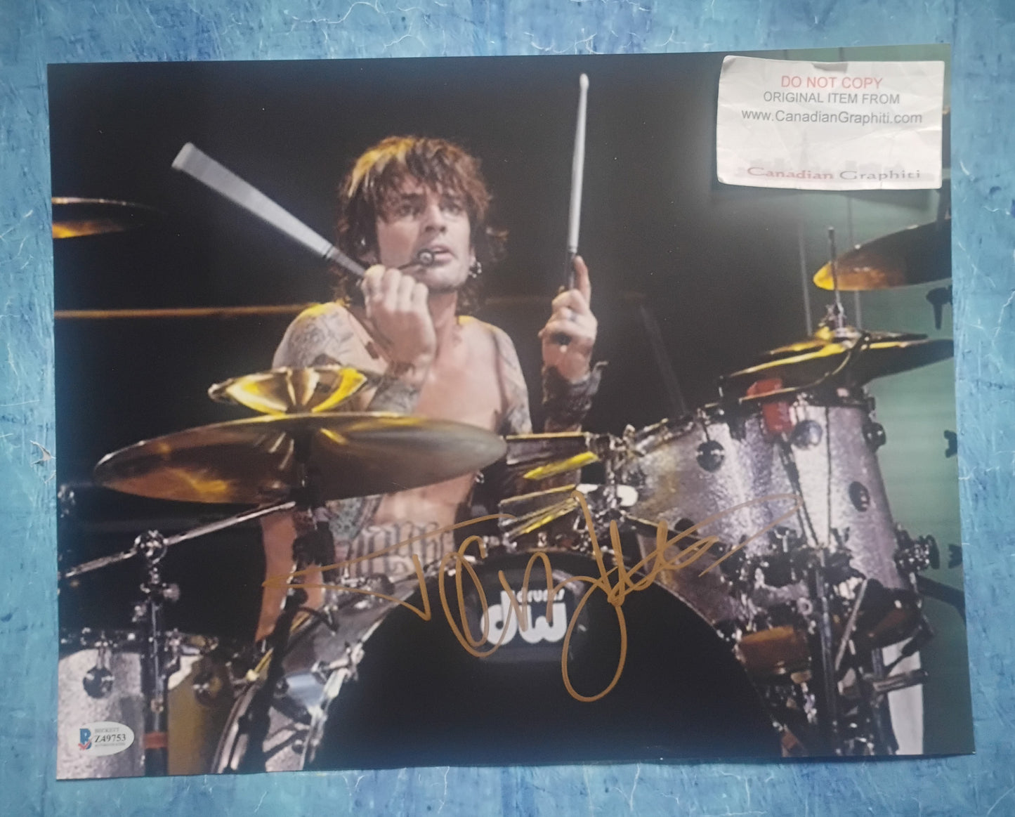 Tommy Lee Hand Signed Autograph 11x14 Photo BAS COA Motley Crue