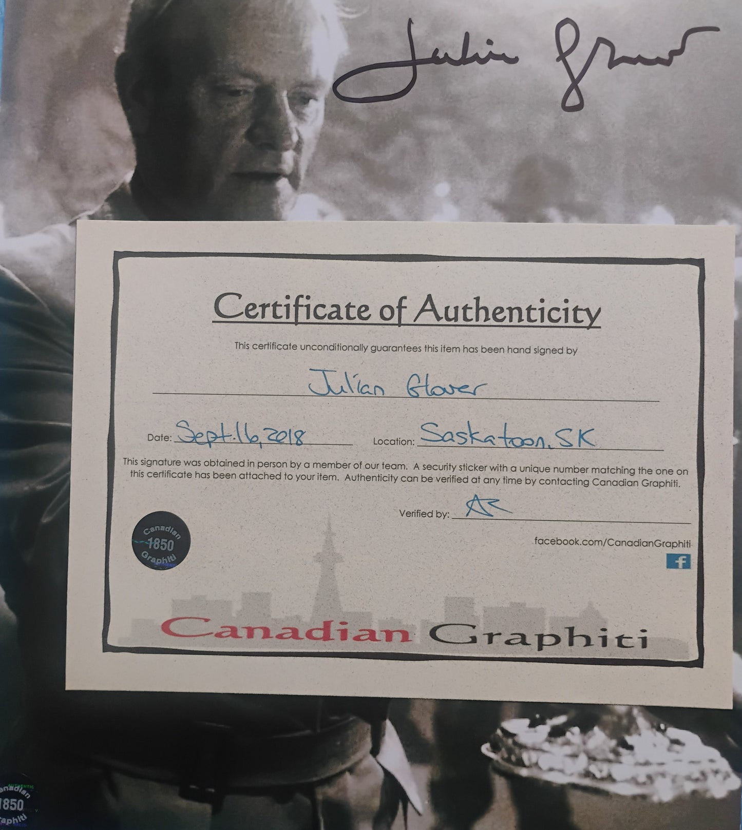 Julian Glover Hand Signed Autograph 8x10 Photo COA Indiana Jones