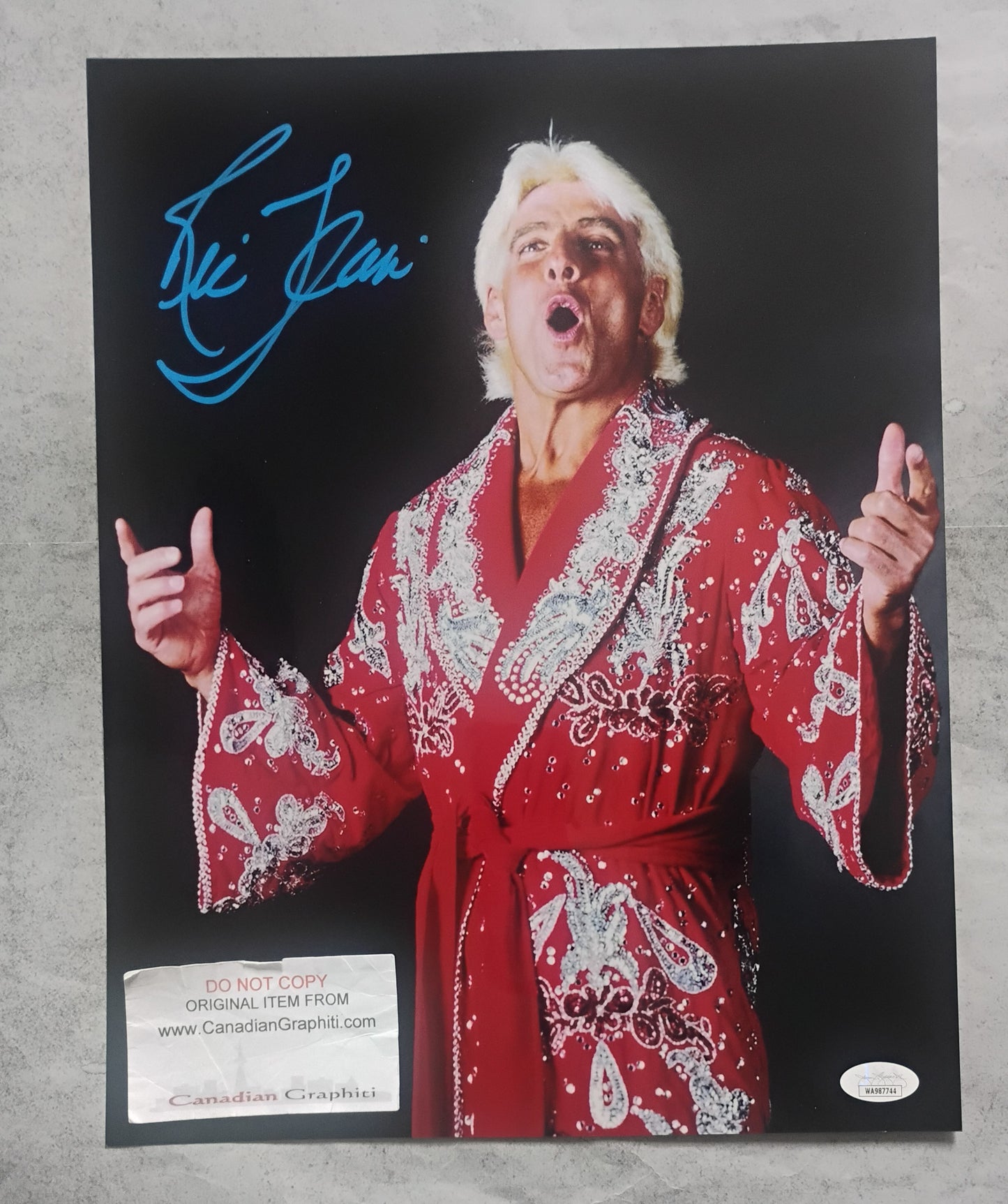 Ric Flair Nature Boy Hand Signed Autograph 11x14 Photo JSA COA