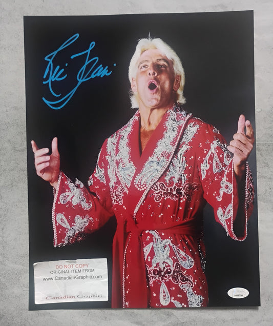 Ric Flair Nature Boy Hand Signed Autograph 11x14 Photo JSA COA