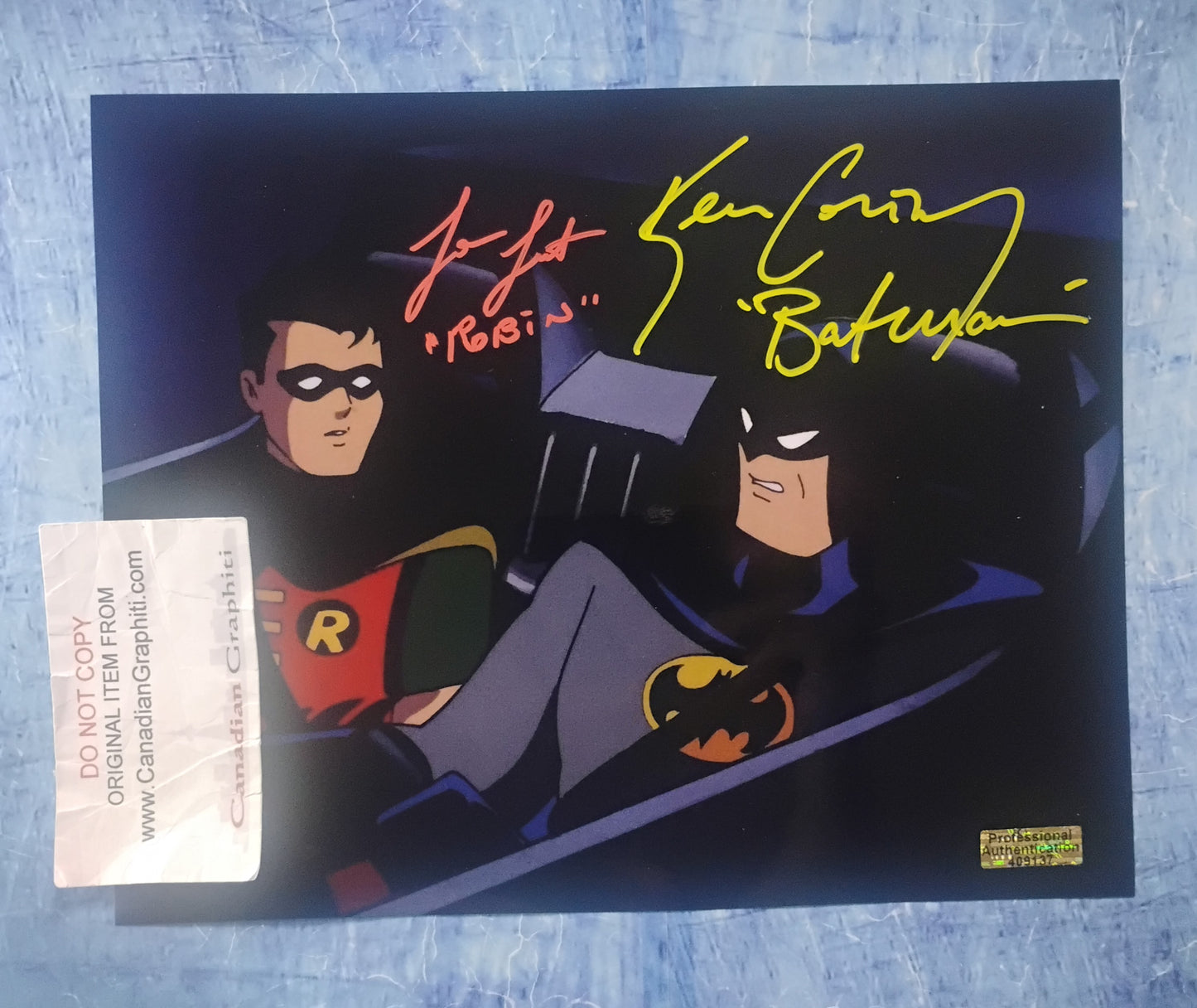Loren Lester & Kevin Conroy Hand Signed Autograph 8x10 Photo COA Batman Animated Series