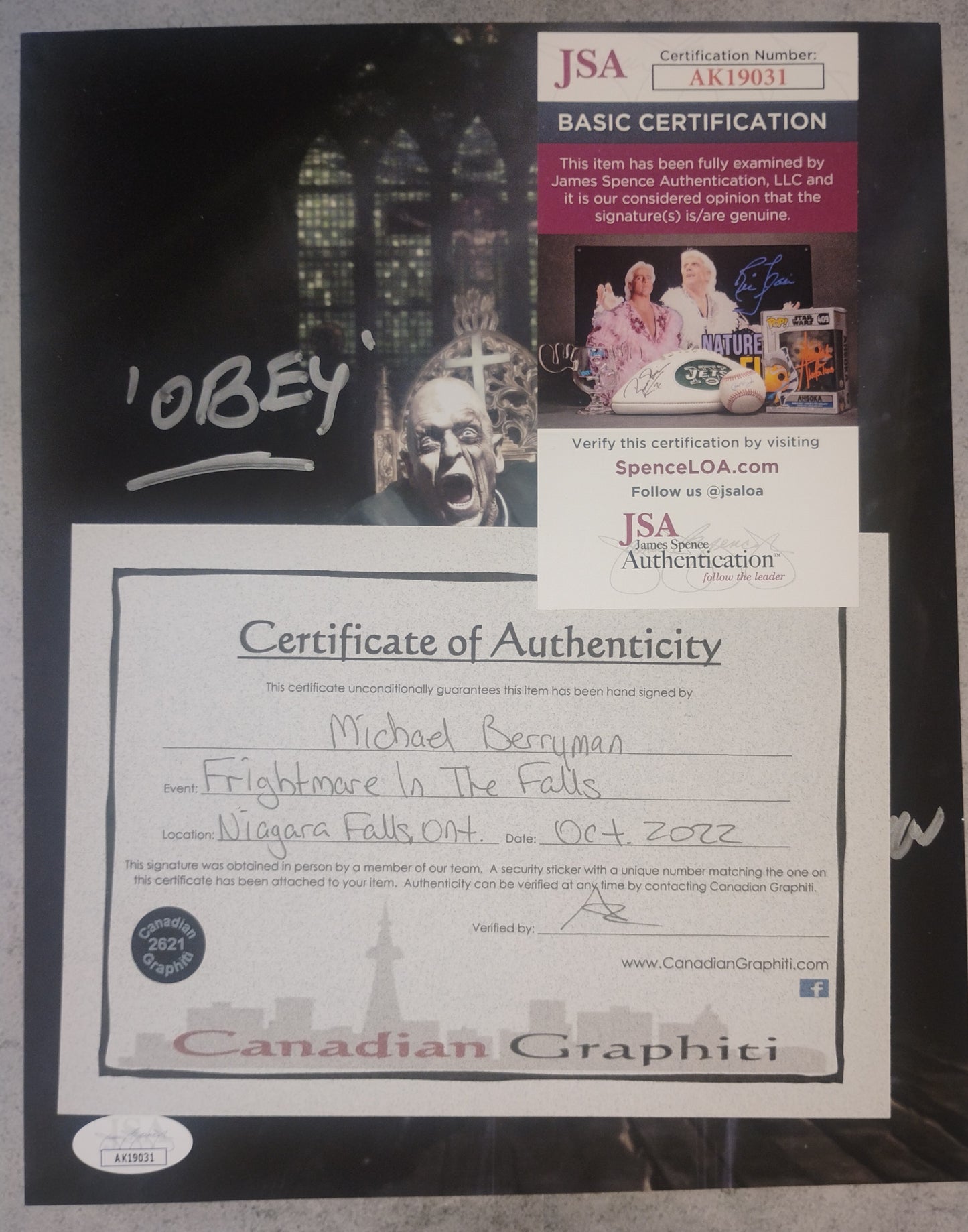 Michael Berryman Hand Signed Autograph 8x10 Photo JSA COA