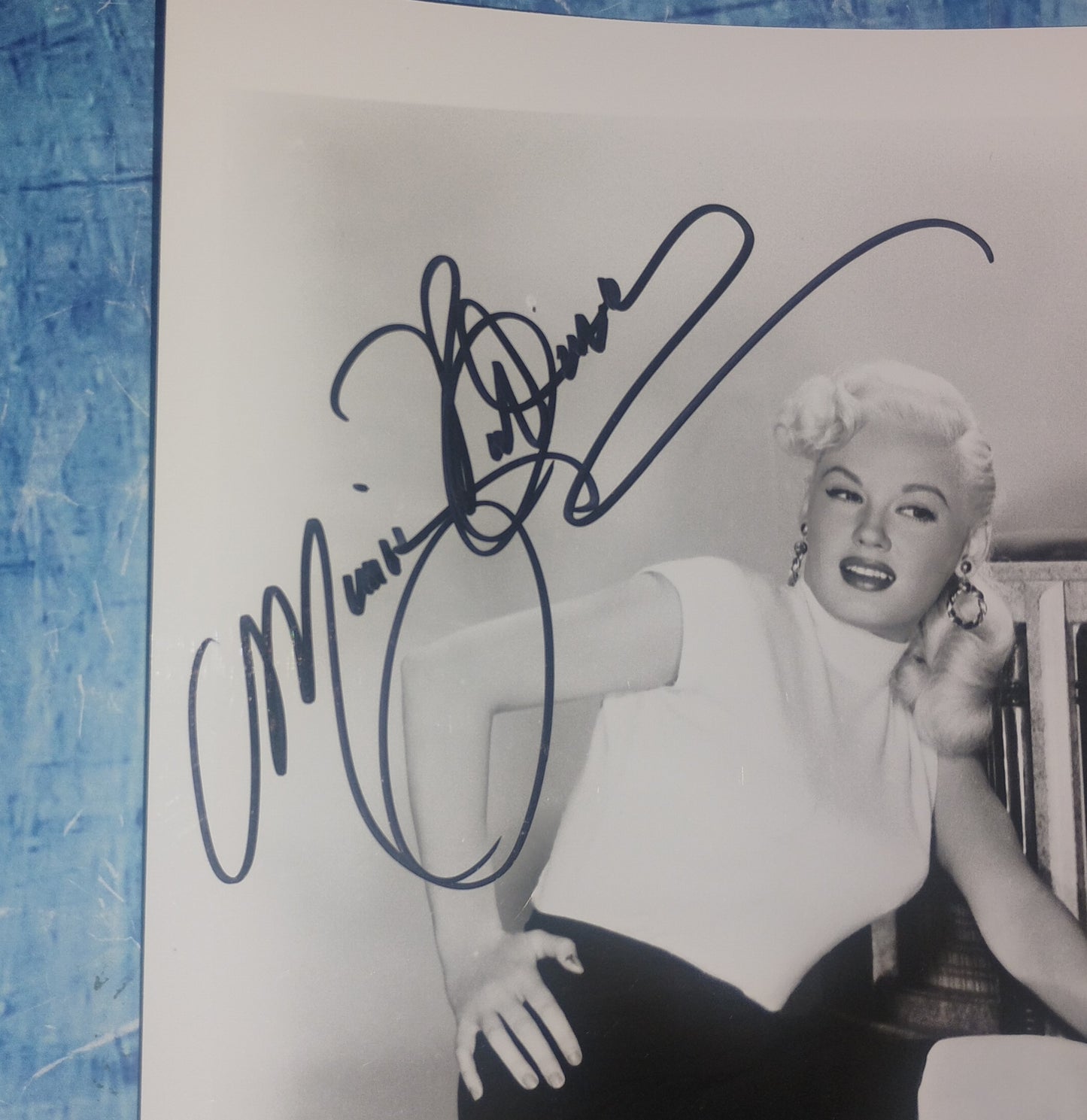Mamie Van Doren Hand Signed Autograph 8x10 Photo JSA COA