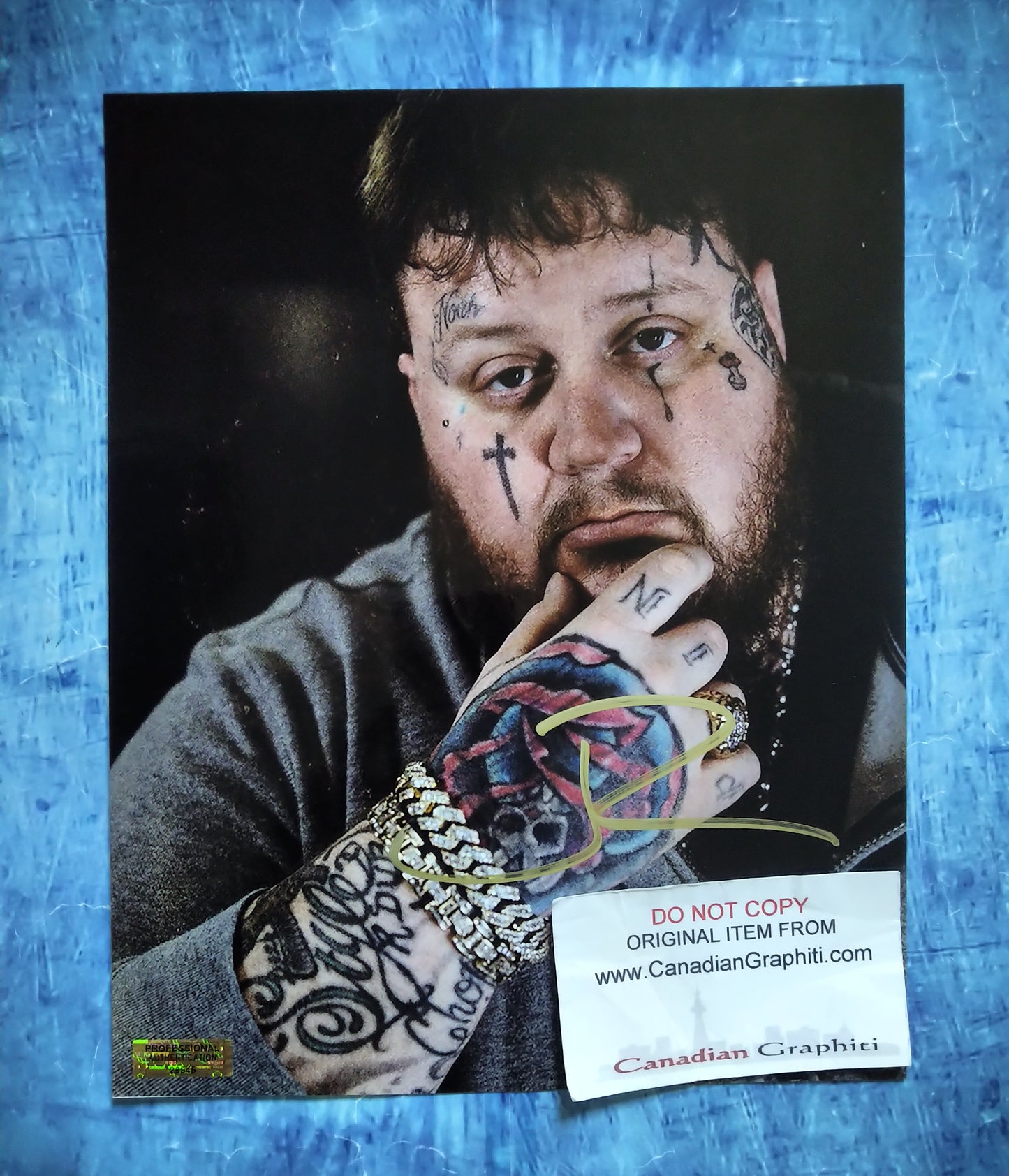 Jelly Roll Hand Signed Autograph 8x10 Photo COA