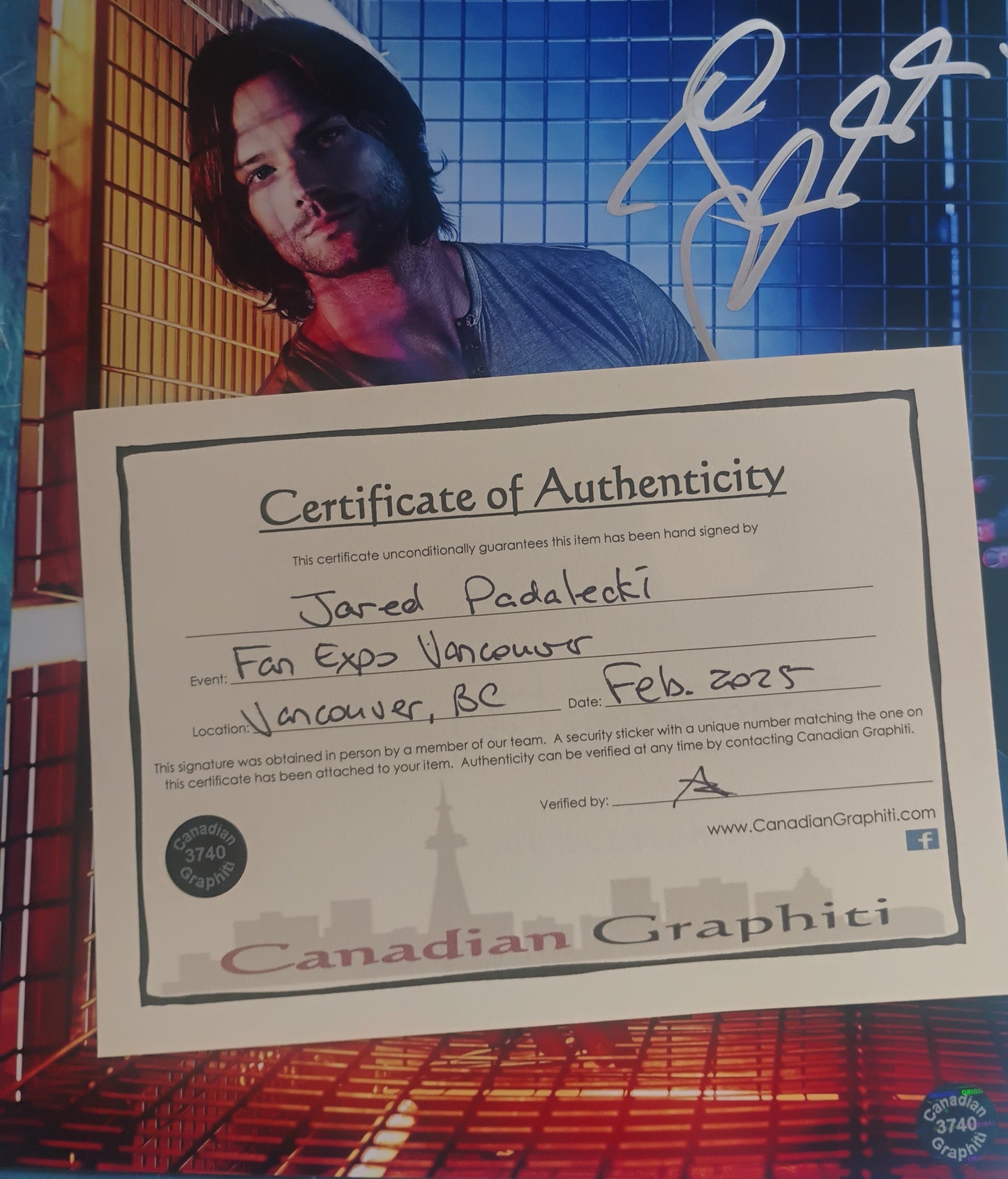 Jared Padalecki Hand Signed Autograph 8x10 Photo COA Supernatural
