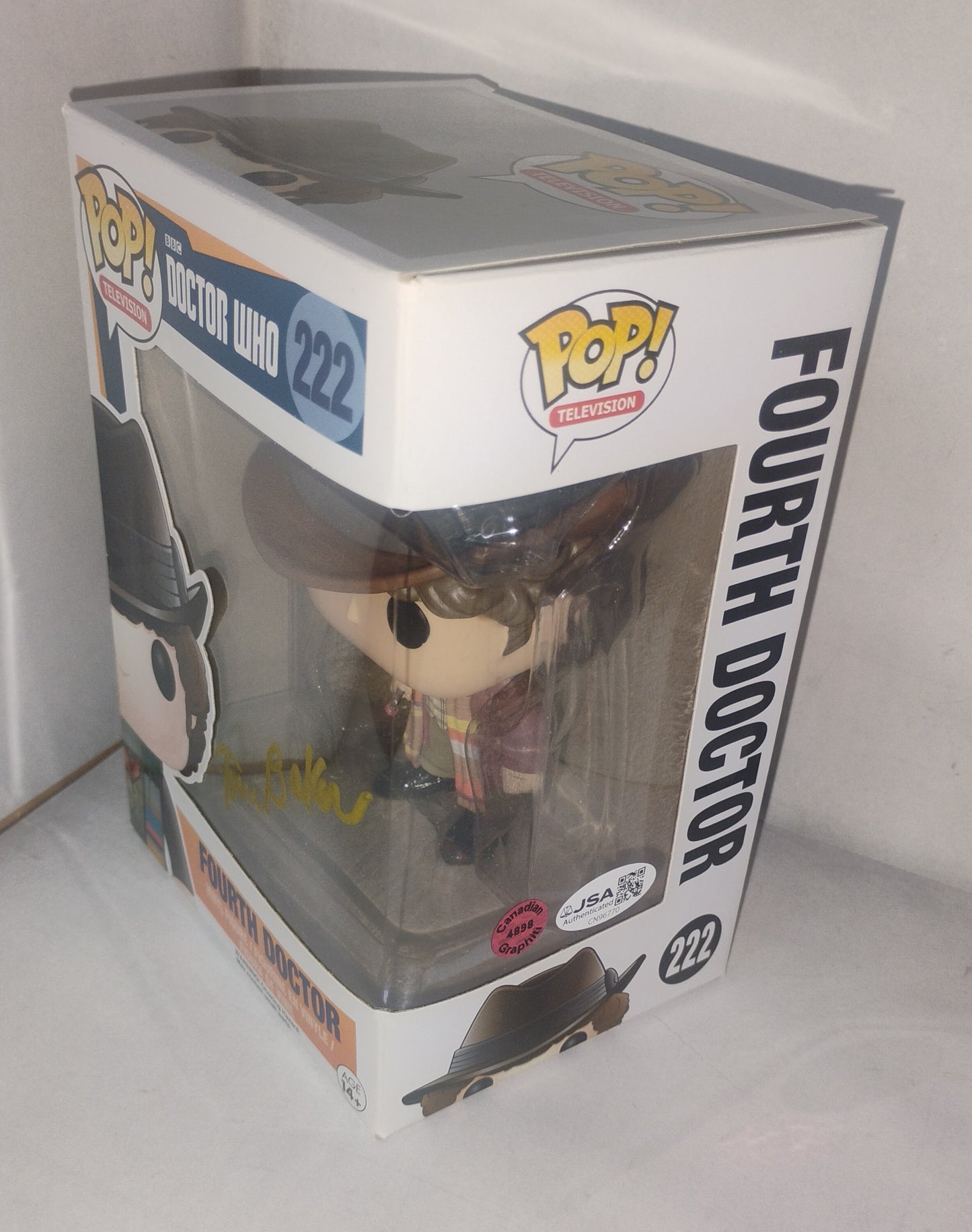 Tom Baker Hand Signed Autograph Doctor Who Funko Pop JSA COA