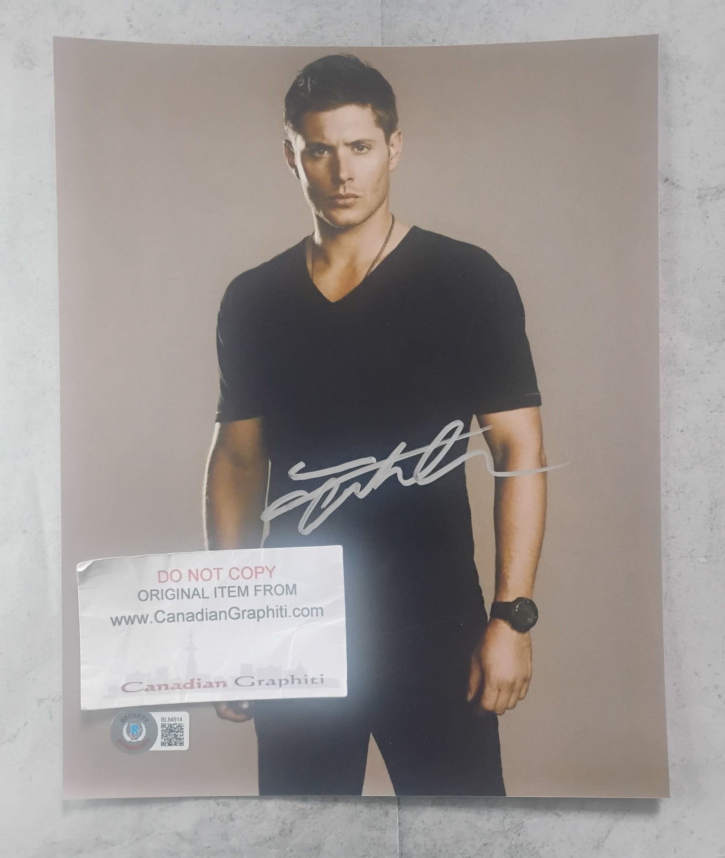 Jensen Ackles Hand Signed Autograph 8x10 Photo BAS COA Supernatural