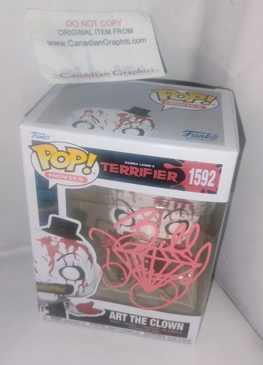 Bill Diamond Hand Signed Autograph Art The Clown Funko Pop COA Terrifier
