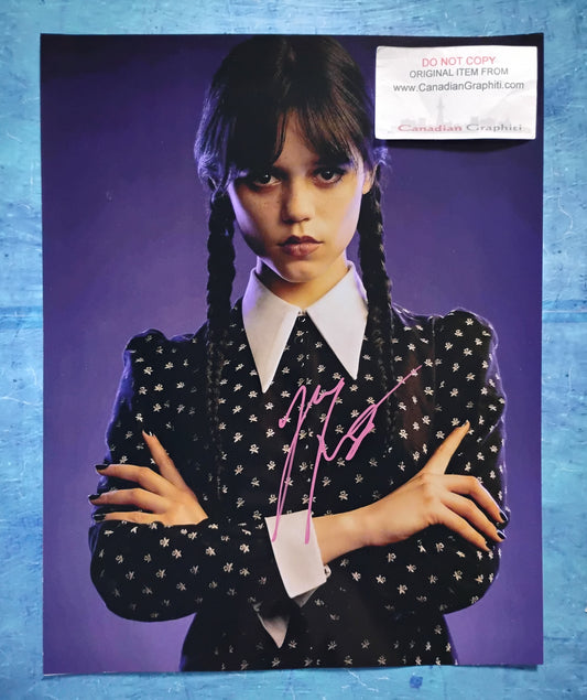Jenna Ortega Hand Signed Autograph 11x14 Photo COA Wednesday