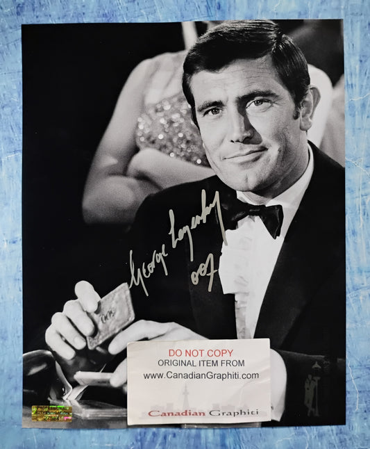 George Lazenby Hand Signed Autograph 8x10 Photo COA James Bond