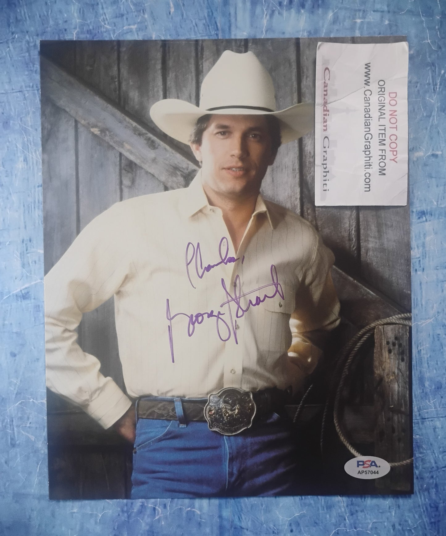 George Strait Hand Signed Autograph 8x10 Photo PSA COA