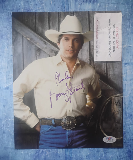 George Strait Hand Signed Autograph 8x10 Photo PSA COA