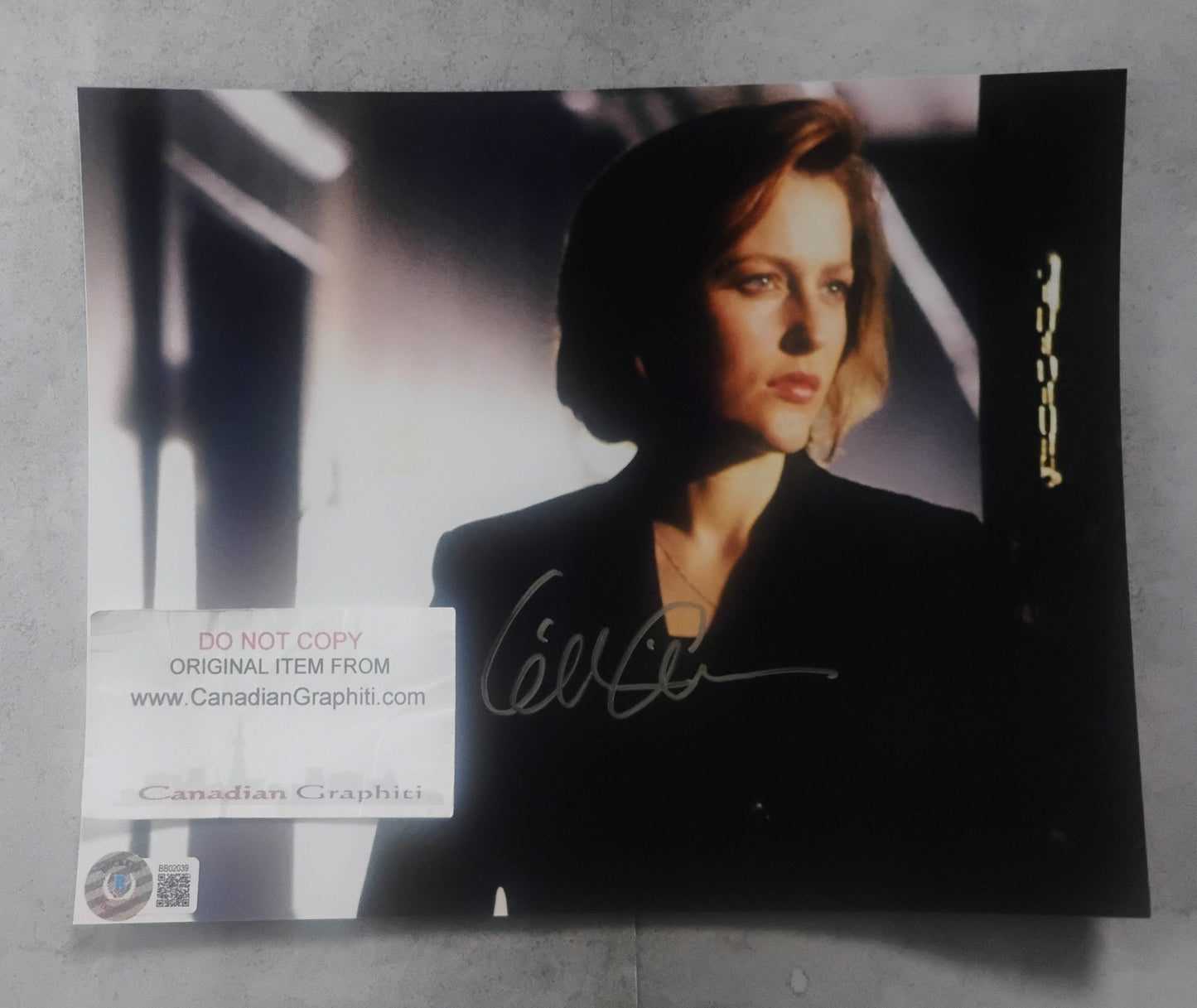 Gillian Anderson Hand Signed Autograph 8x10 Photo BAS COA X-Files