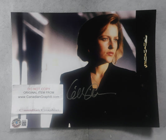 Gillian Anderson Hand Signed Autograph 8x10 Photo BAS COA X-Files