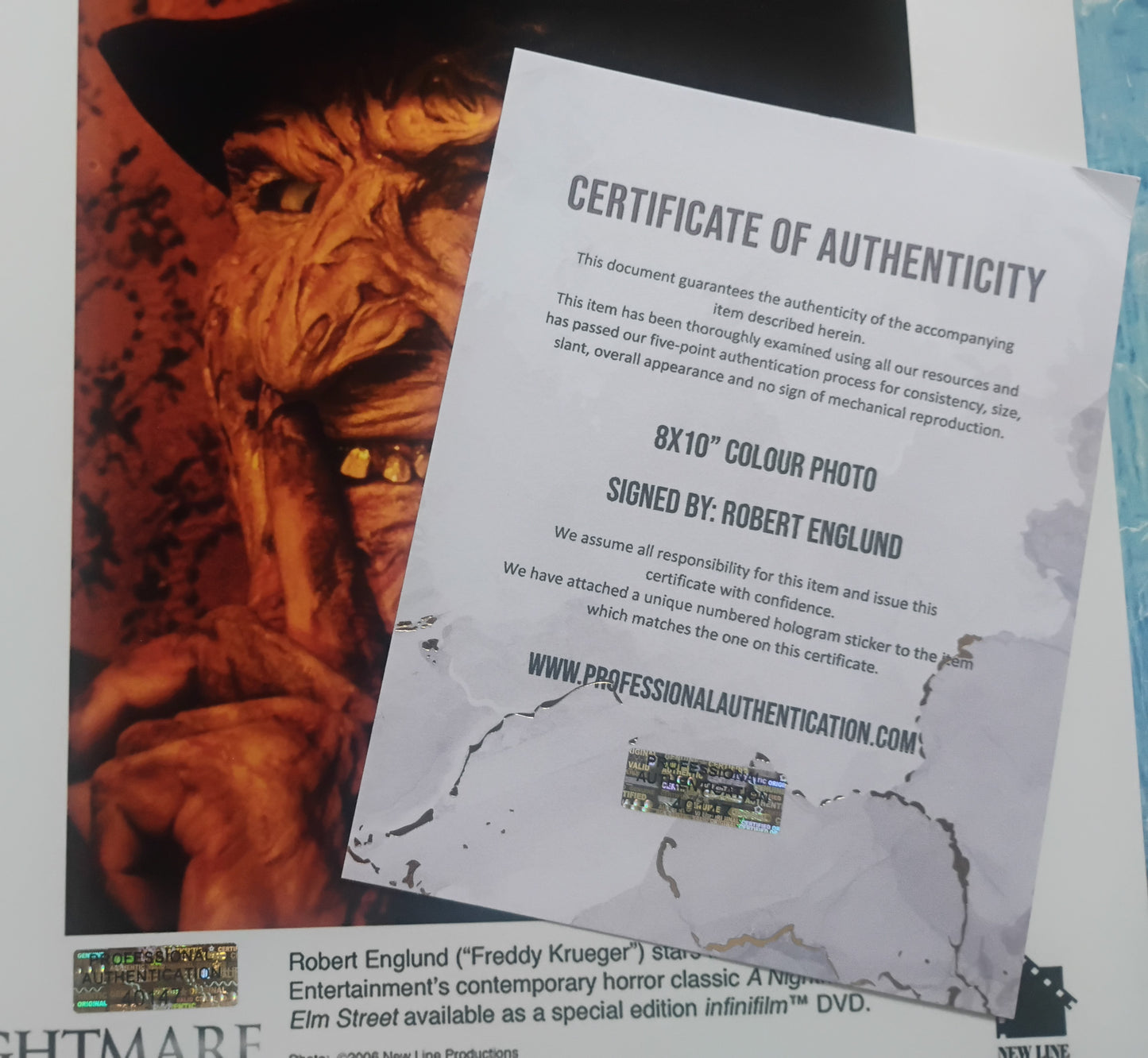 Robert Englund Hand Signed Autograph 8x10 Photo COA Nightmare On Elm Street