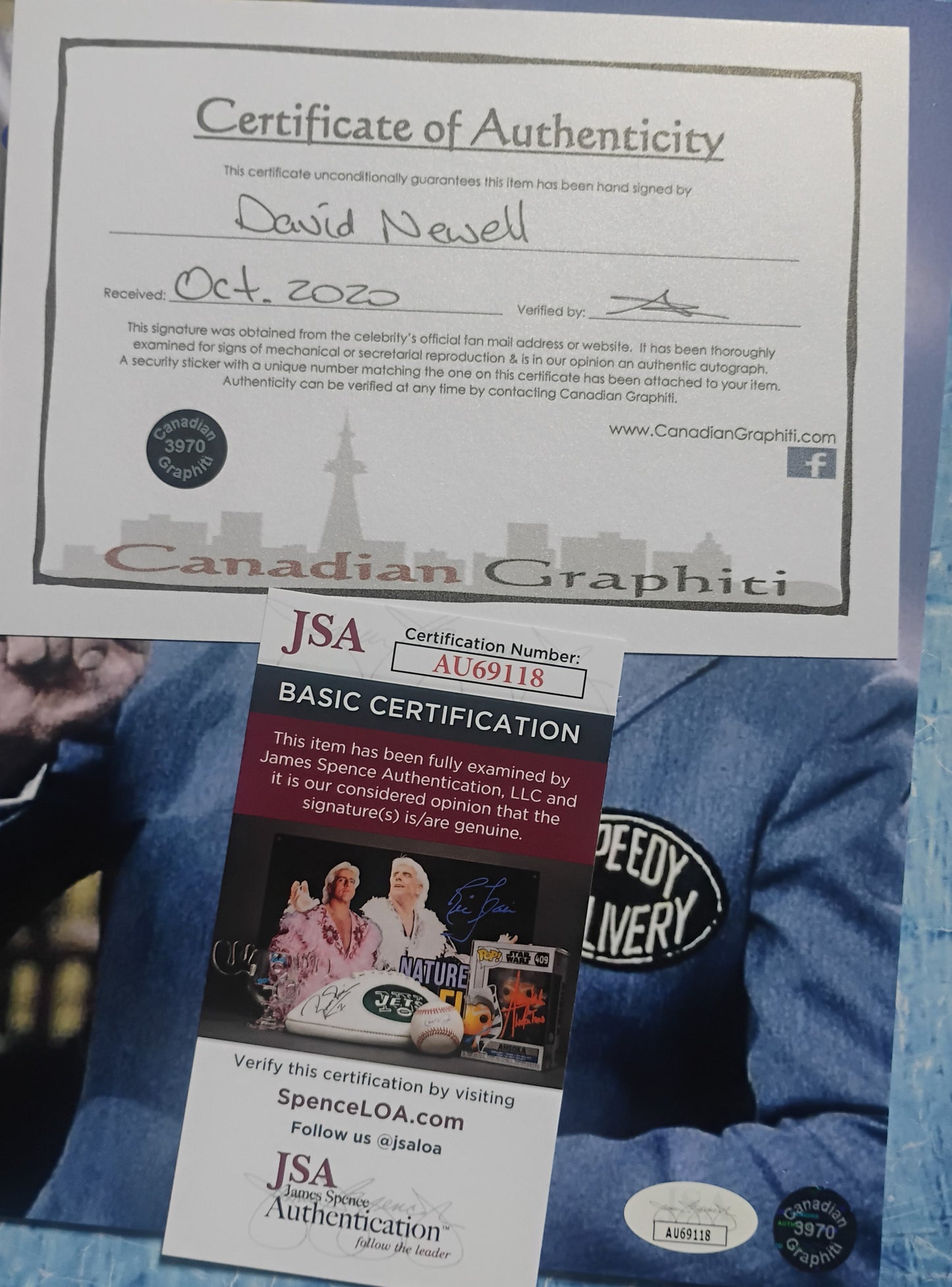 David Newell Hand Signed Autograph 8x10 Photo JSA COA Mister Rogers