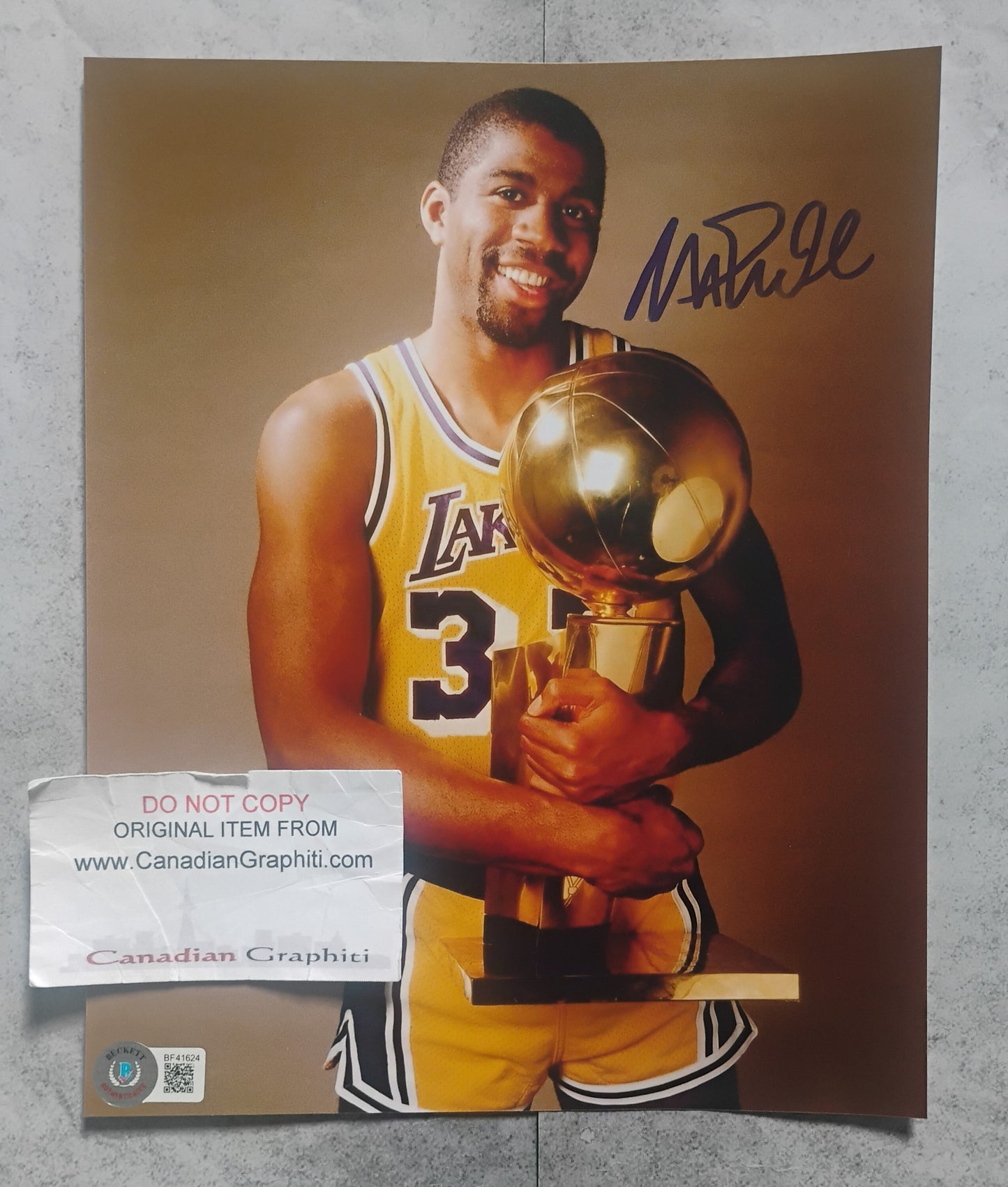 Magic Johnson Hand Signed Autograph 8x10 Photo BAS COA L.A. Lakers