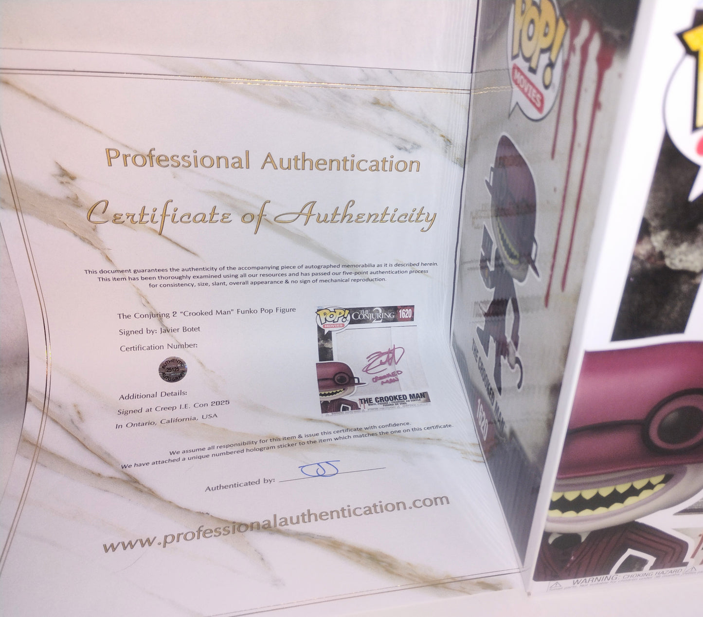 Javier Botet Hand Signed Autograph Funko Pop COA The Crooked Man The Conjuring